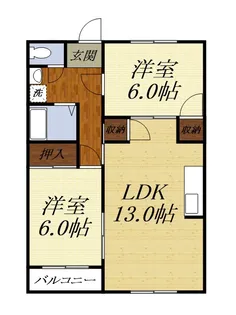 コーポラスヤマト【2階】の間取り