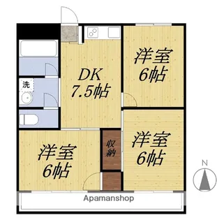 ビレッジ有玉【1階】の間取り