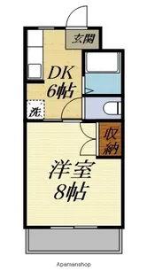 グリーンハイツ根洗【4階】の間取り