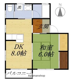 ガーデンハイツA・B【A201号室】の間取り