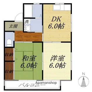 コアハウス白羽【1階】の間取り