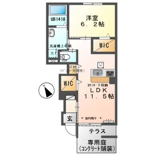 エスポワールⅡ【1階】の間取り