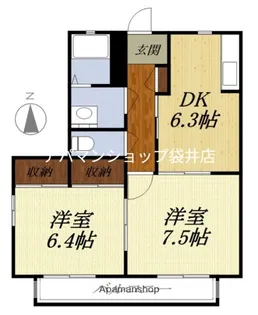 スキヤハイツ寿【101号室】の間取り