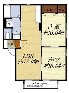 セジュールロッシュ【2階】の間取り