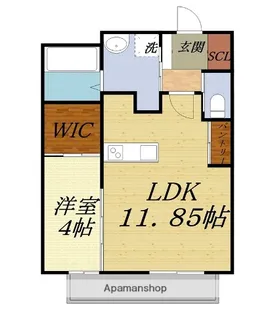 ル・リオンクリーク【3階】の間取り