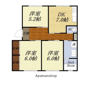 サンハイツ【2階】の間取り