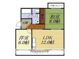ベルジェーム【3階】の間取り
