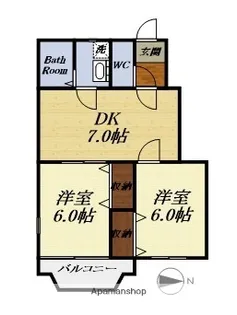 シャルマン【1階】の間取り