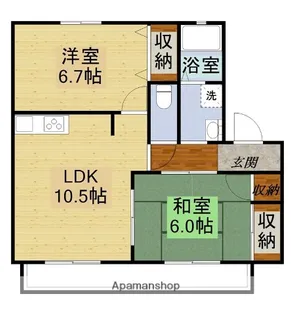 ボヌールA【2階】の間取り