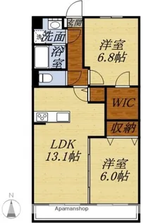 オレンジヒルズ【1階】の間取り