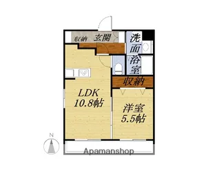 シャウレー小松【105号室】の間取り