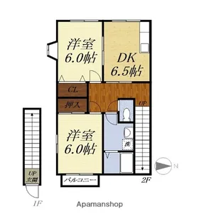 ハイステージブロスA【2階】の間取り