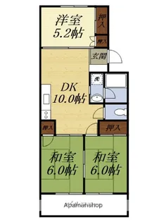 ハイツ藤森【2階】の間取り