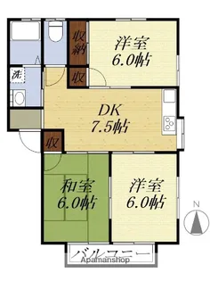 山科コーポ【2階】の間取り