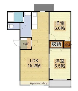 ピュアライフみをつくし【101号室】の間取り