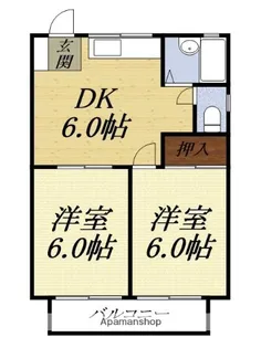 2DKの間取り画像