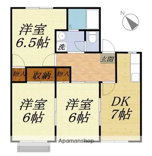 デーリーハイツB【207号室】の間取り