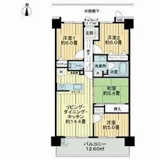 サーパス磐田西小前【4階】の間取り