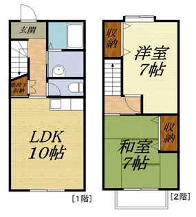 静岡県浜松市中央区中郡町【テラスハウス】の間取り