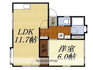 ハイツいわさきA【2階】の間取り
