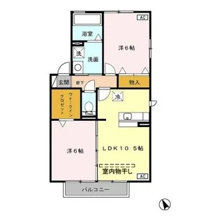 セジュール マルベリー A【2階】の間取り