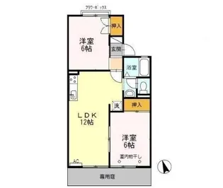 タウンハウス愛野公園 E【1階】の間取り