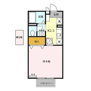 ヴィラ梅小路 B【2階】の間取り