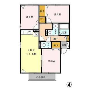 ウィル・フレア A【2階】の間取り