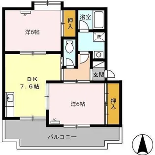 コーポフォーリーフ A【2階】の間取り