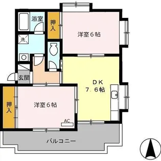 コーポフォーリーフ A【2階】の間取り