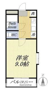 1Kの間取り画像