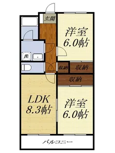 フローレンス門神【4階】の間取り