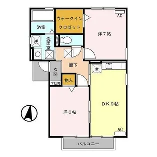 フォレスト 豊田【2階】の間取り