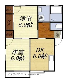 メイプル岩井【2階】の間取り