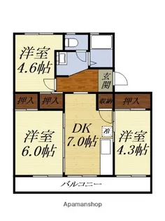 スマイルハイツA【2階】の間取り