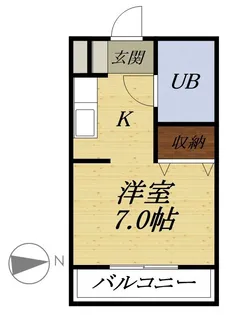 どまん中アパート【103号室】の間取り