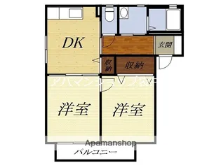 フォンティーヌV【1階】の間取り