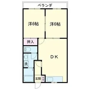ハイツハカマタⅡ【2階】の間取り