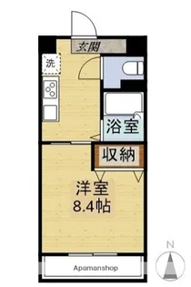 有玉北クローバービル【203号室】の間取り