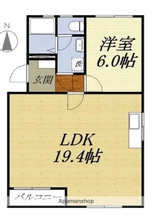 ミーテルーチェ今之浦【301号室】の間取り