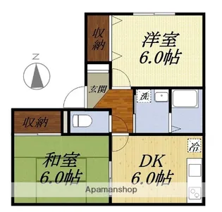 コーポサンライズE【101号室】の間取り
