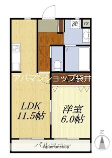 アスティオンII【1階】の間取り