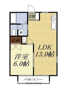 コーポ雅(笠井町)【2階】の間取り