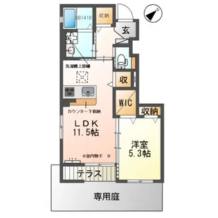 カーサ ESⅡ【1階】の間取り