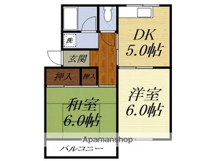 コーポ秋桜I【201号室】の間取り