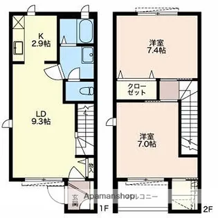 MASTTOWN愛野IB【1階】の間取り