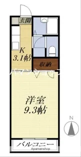 エバーグリーンII【202号室】の間取り