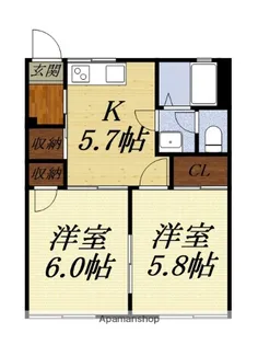 サンパレス本沢合II【1階】の間取り