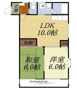 代官平ハイツII【101号室】の間取り