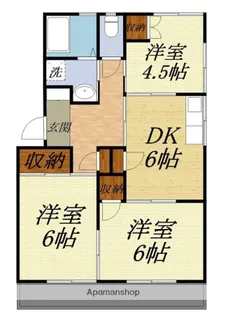 西ヶ崎グリーンハイツII【103号室】の間取り